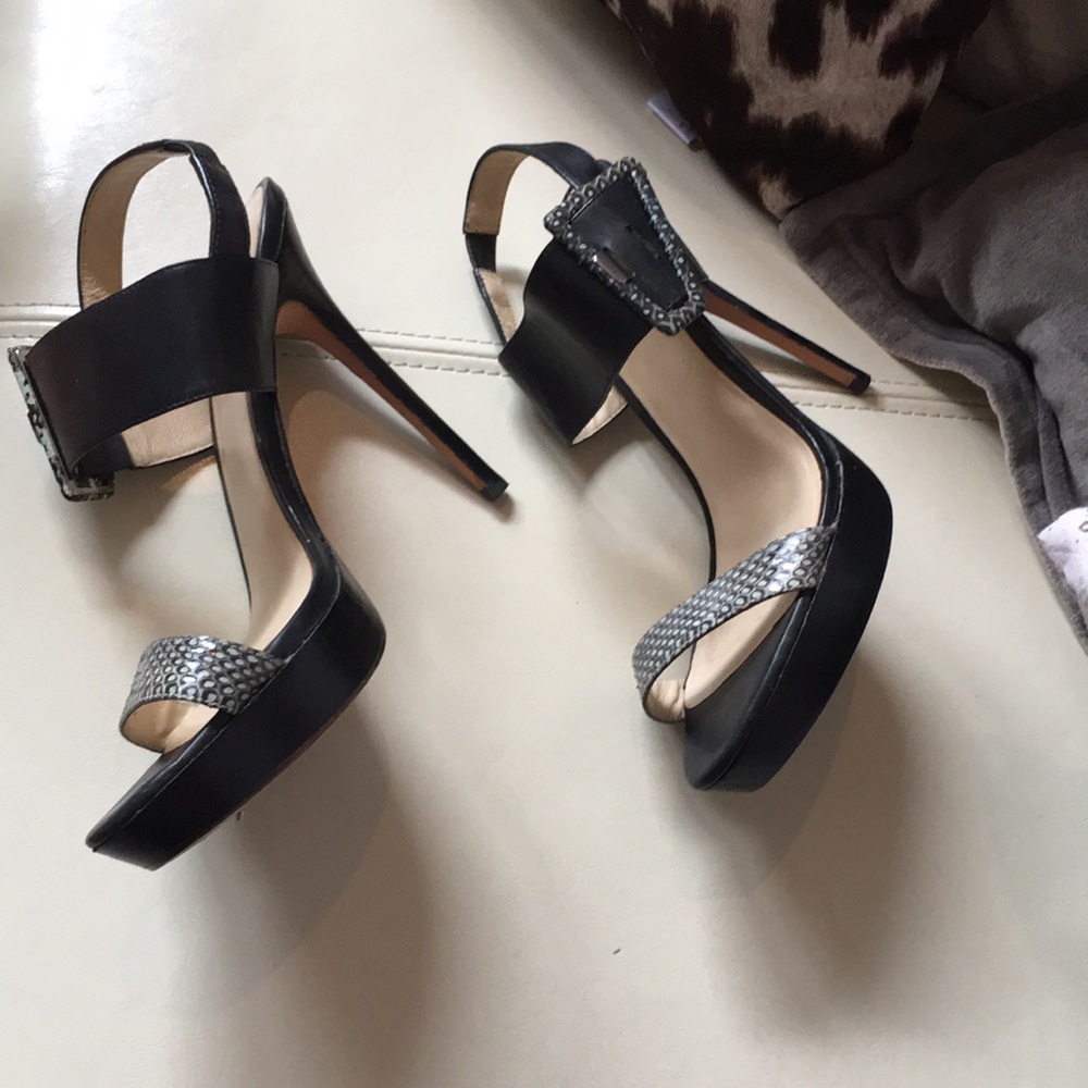 Gorgeous Black platform sandals/high heels.